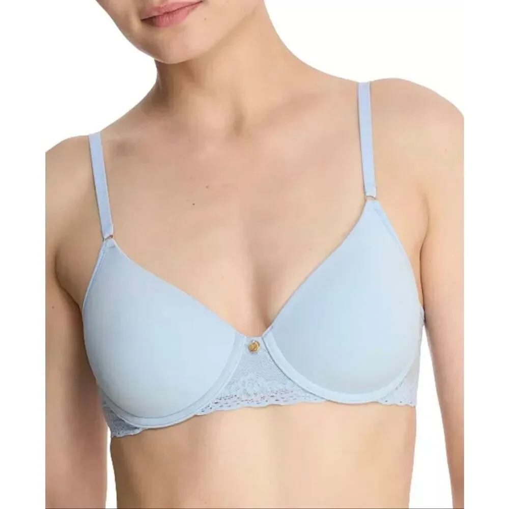 Natori Bliss Perfection All Day Underwire Contour Bra Misty Blue 38D